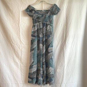 Patrons of Peace | Women's XS, smocked bodice, wide leg jumpsuit